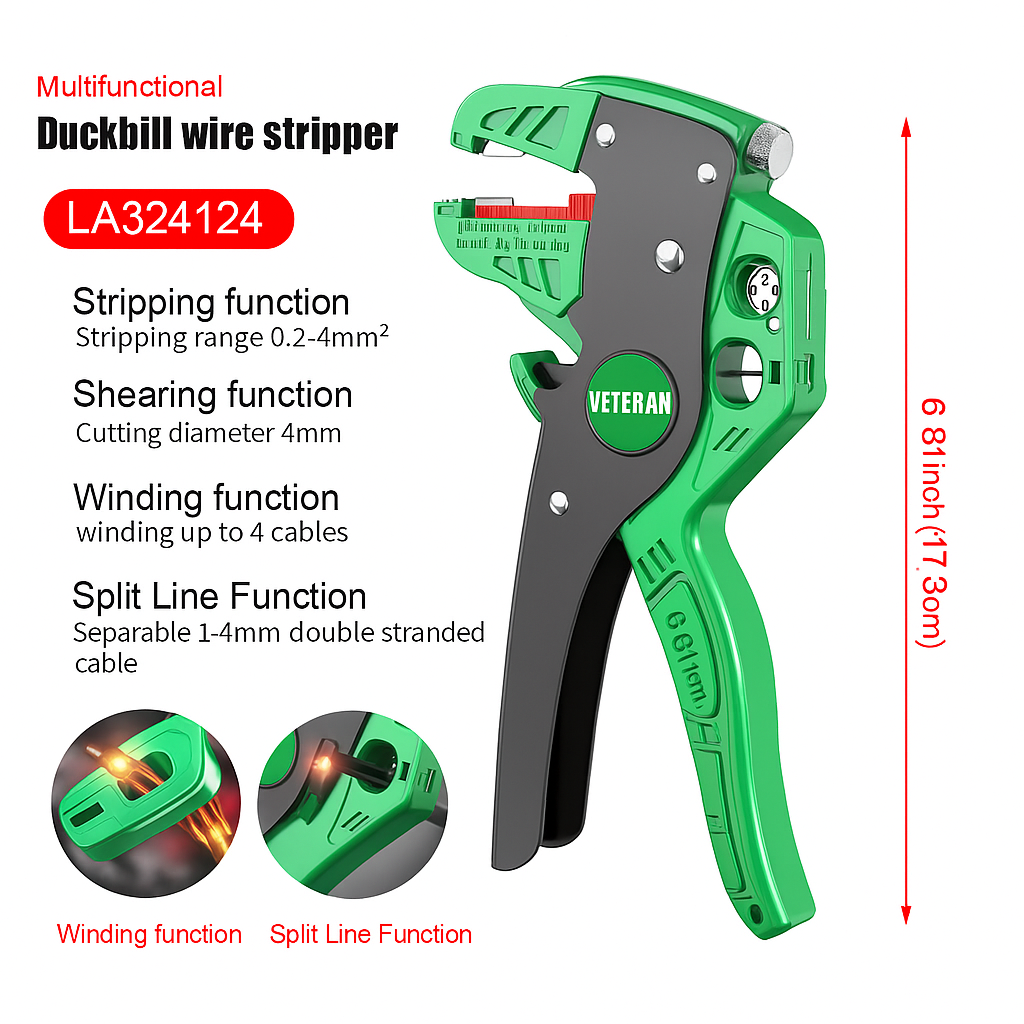 QuickStrip™ 2-in-1 Automatic Wire Stripper & Cutter Tool 0.2–4mm – Premium Quality