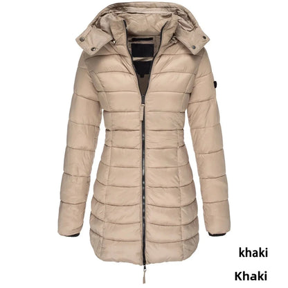 -30°C ❄️ Rated | Women’s Winter Cotton Jacket 🧥– Slim Fit, Warm, Korean Style, Mid-Length