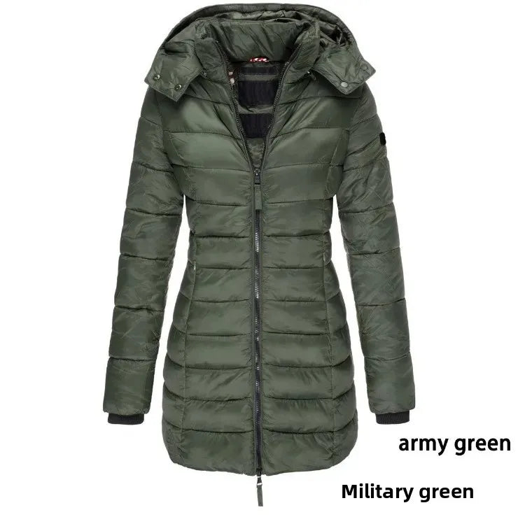 -30°C ❄️ Rated | Women’s Winter Cotton Jacket 🧥– Slim Fit, Warm, Korean Style, Mid-Length