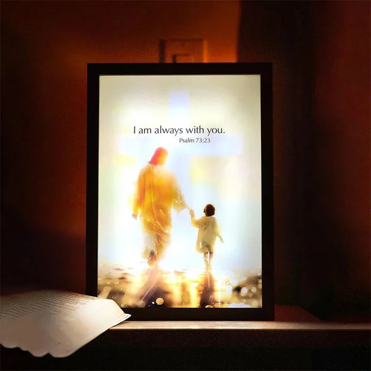 LumiFaith 4D LED-Jesus-Lampe – Inspirierende Wanddekoration &amp; Leuchtende Wohnaccessoires 