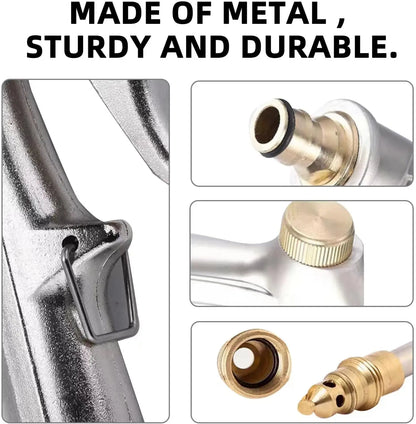 Heavy Duty Brass™ – Adjustable High-Pressure Hose Nozzle for Car Washing, Pet Shower & Garden Use