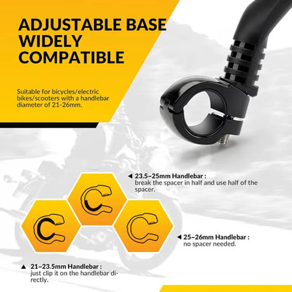 Espejos BikeGuard™ – Espejos retrovisores ajustables 360° para una conducción segura | Calidad superior