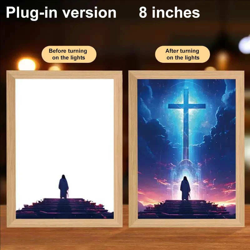 LumiFaith 4D LED-Jesus-Lampe – Inspirierende Wanddekoration &amp; Leuchtende Wohnaccessoires 