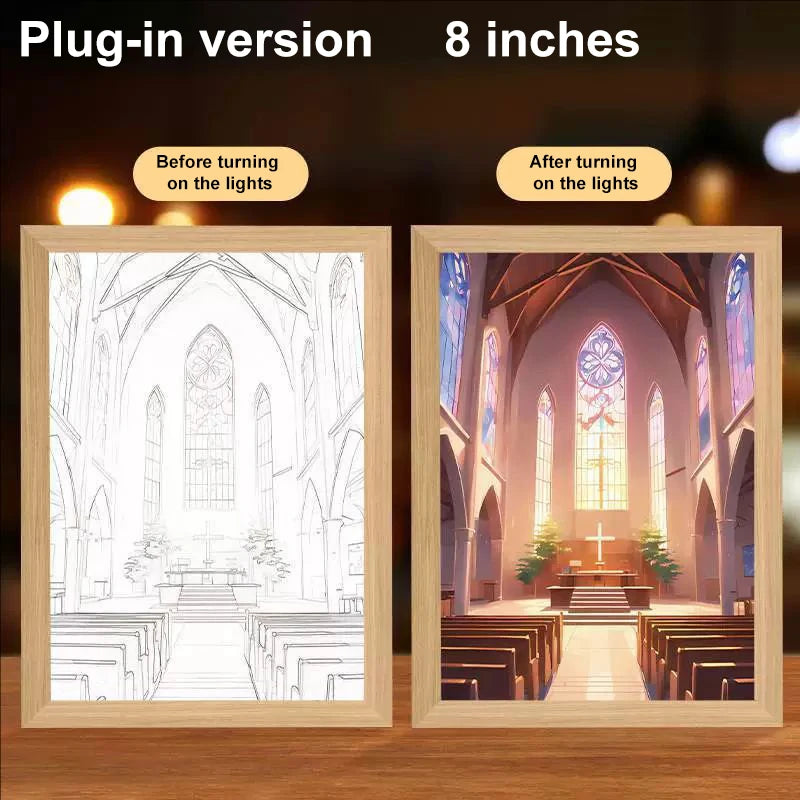 LumiFaith 4D LED-Jesus-Lampe – Inspirierende Wanddekoration &amp; Leuchtende Wohnaccessoires 