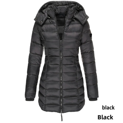 -30°C ❄️ Rated | Women’s Winter Cotton Jacket 🧥– Slim Fit, Warm, Korean Style, Mid-Length