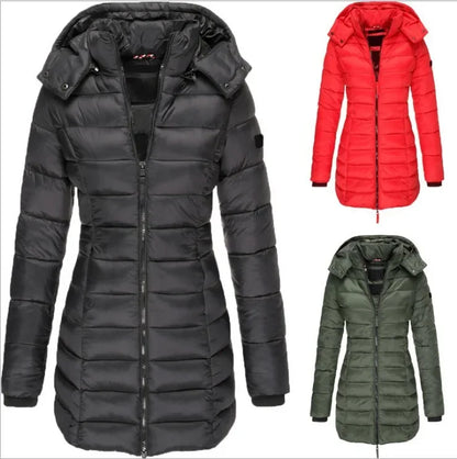 -30°C ❄️ Rated | Women’s Winter Cotton Jacket 🧥– Slim Fit, Warm, Korean Style, Mid-Length