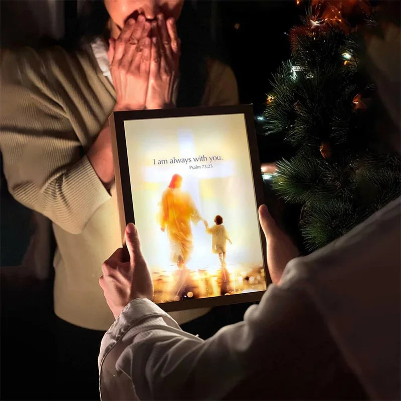 LumiFaith 4D LED-Jesus-Lampe – Inspirierende Wanddekoration &amp; Leuchtende Wohnaccessoires 