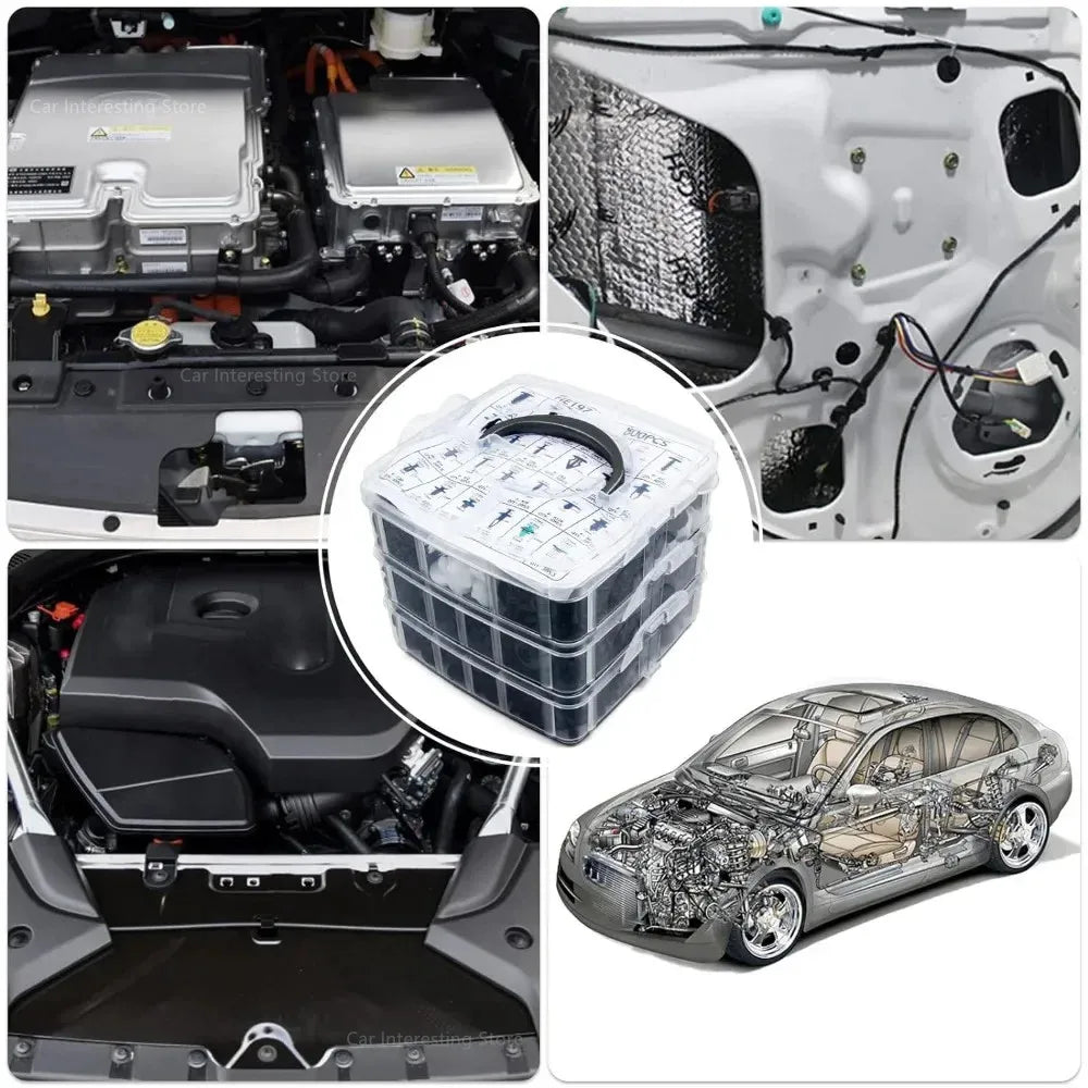 🔧🚗🚗 Bumper Retainer Clips & Plastic Rivets – Most Popular Sizes Push Pin Set for GM, Ford, Toyota, Honda, Chrysler | Door Trim, Fender & Panel Fasteners Kit – Your All-in-One Auto Repair Solution!