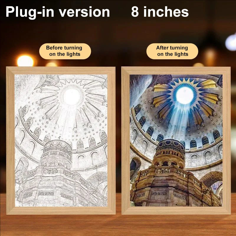 LumiFaith 4D LED-Jesus-Lampe – Inspirierende Wanddekoration &amp; Leuchtende Wohnaccessoires 