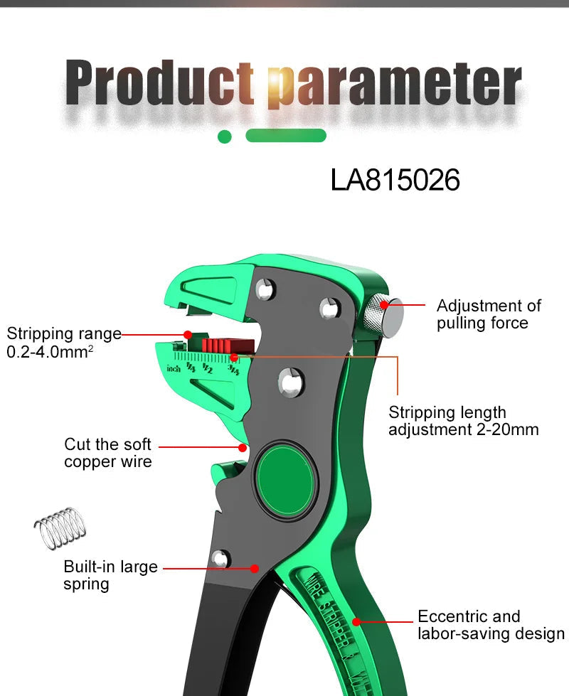 QuickStrip™ 2-in-1 Automatic Wire Stripper & Cutter Tool 0.2–4mm – Premium Quality