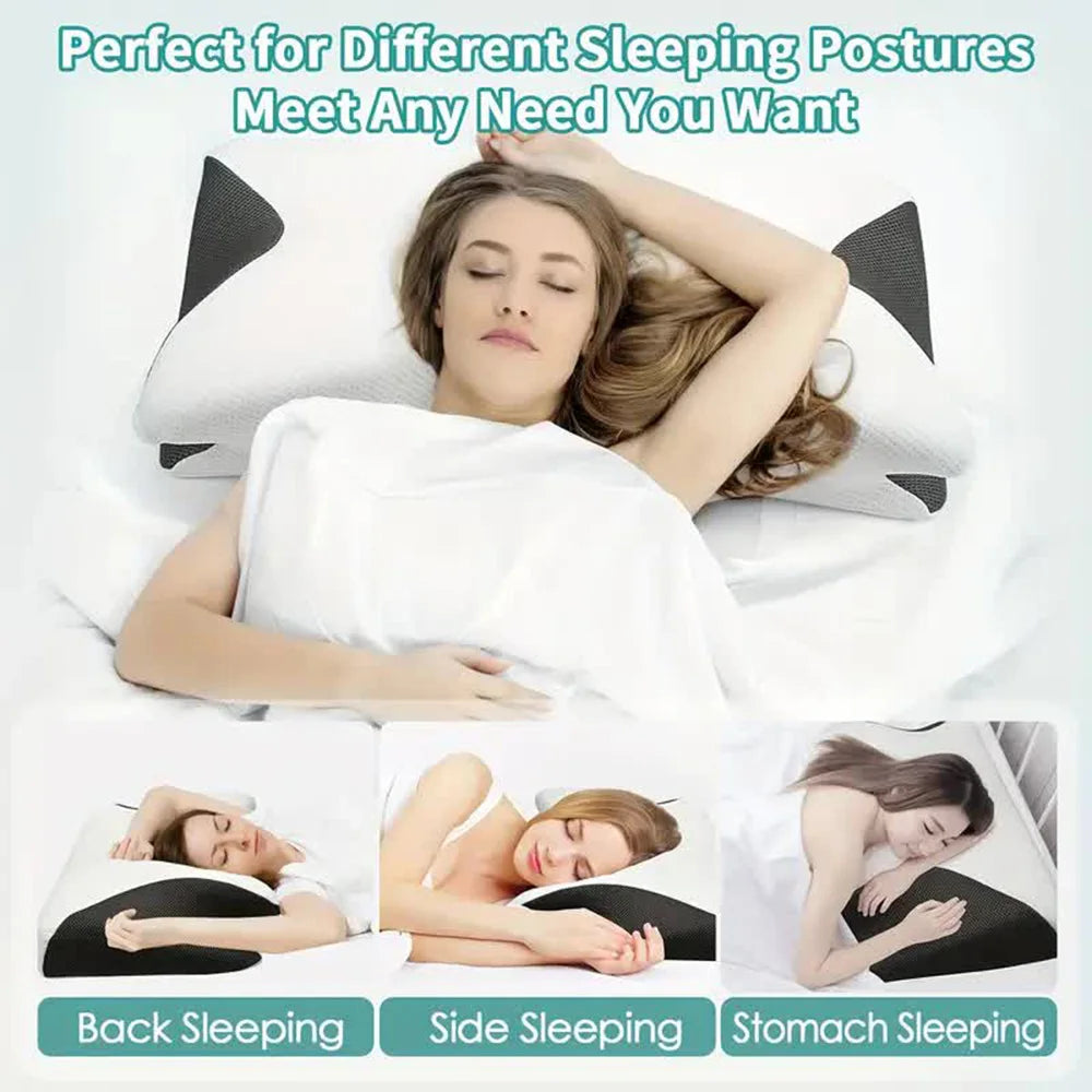 💤 Derila Ergo™ Memory Foam Cervical Pillow – 2-in-1 Ergonomic Neck Support for All Sleepers