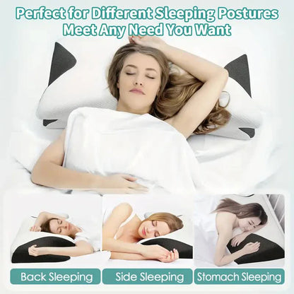 💤 Derila Ergo™ Memory Foam Cervical Pillow – 2-in-1 Ergonomic Neck Support for All Sleepers