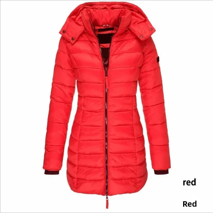 -30°C ❄️ Rated | Women’s Winter Cotton Jacket 🧥– Slim Fit, Warm, Korean Style, Mid-Length