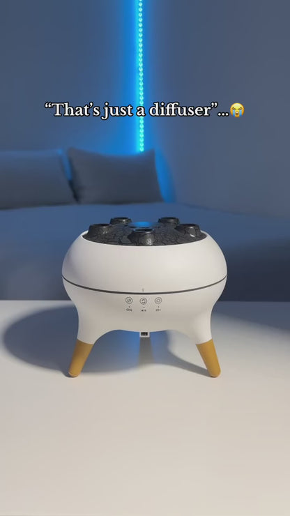 Humidificateur d'air ultrasonique intelligent Orca™ en forme de méduse – Diffuseur d'arômes avec télécommande et minuterie 